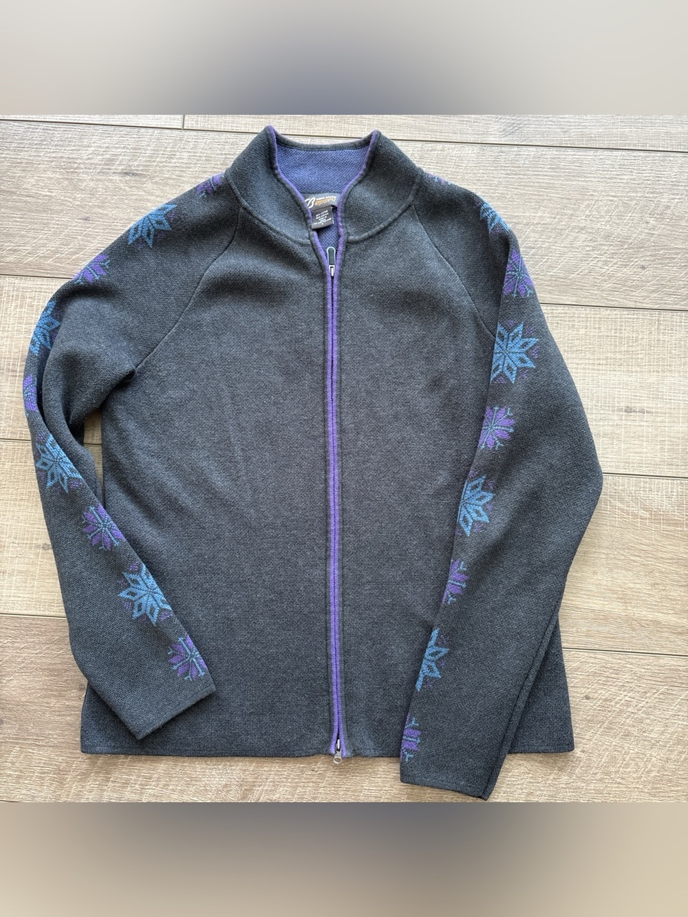 Eddie Bauer Sport Purple and Blue Knit Sweater